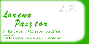 lorena pasztor business card